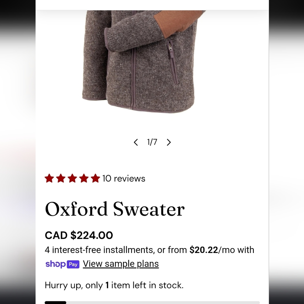 Laundromat The Oxford Sweater Jacket Medium Handmade Wool Knit Brown Like New - Picture 13 of 13